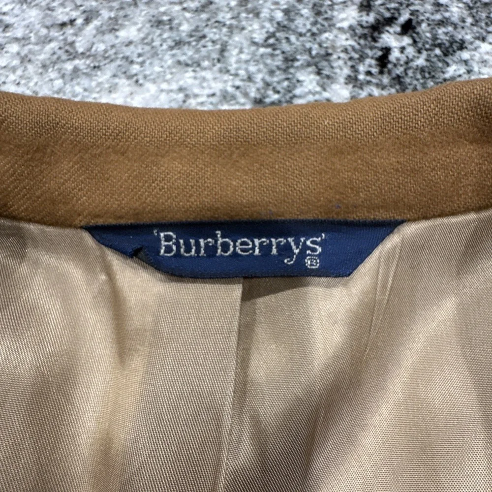 Vintage Burberrys 100% Cashmere‎ Camel Brown Sport Coat Blazer Jacket Men's 42R